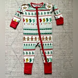 Little Sleepies Fair Isle Christmas Bamboo Zippy Pajamas (3-6 months)